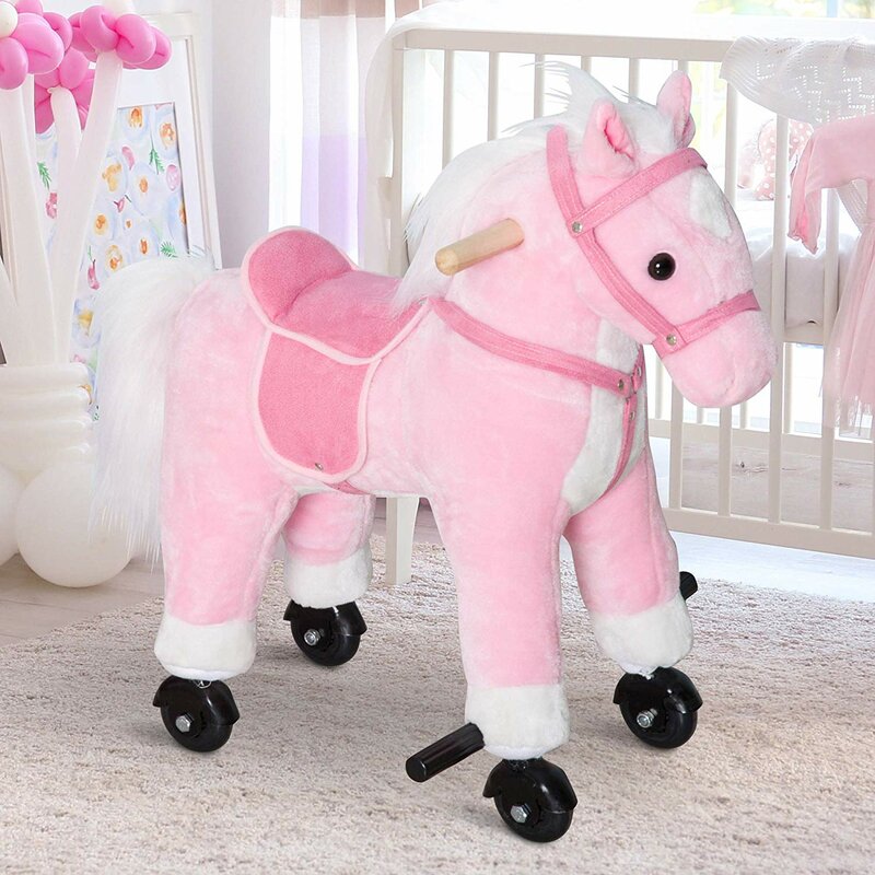 plush ride on rocking horse